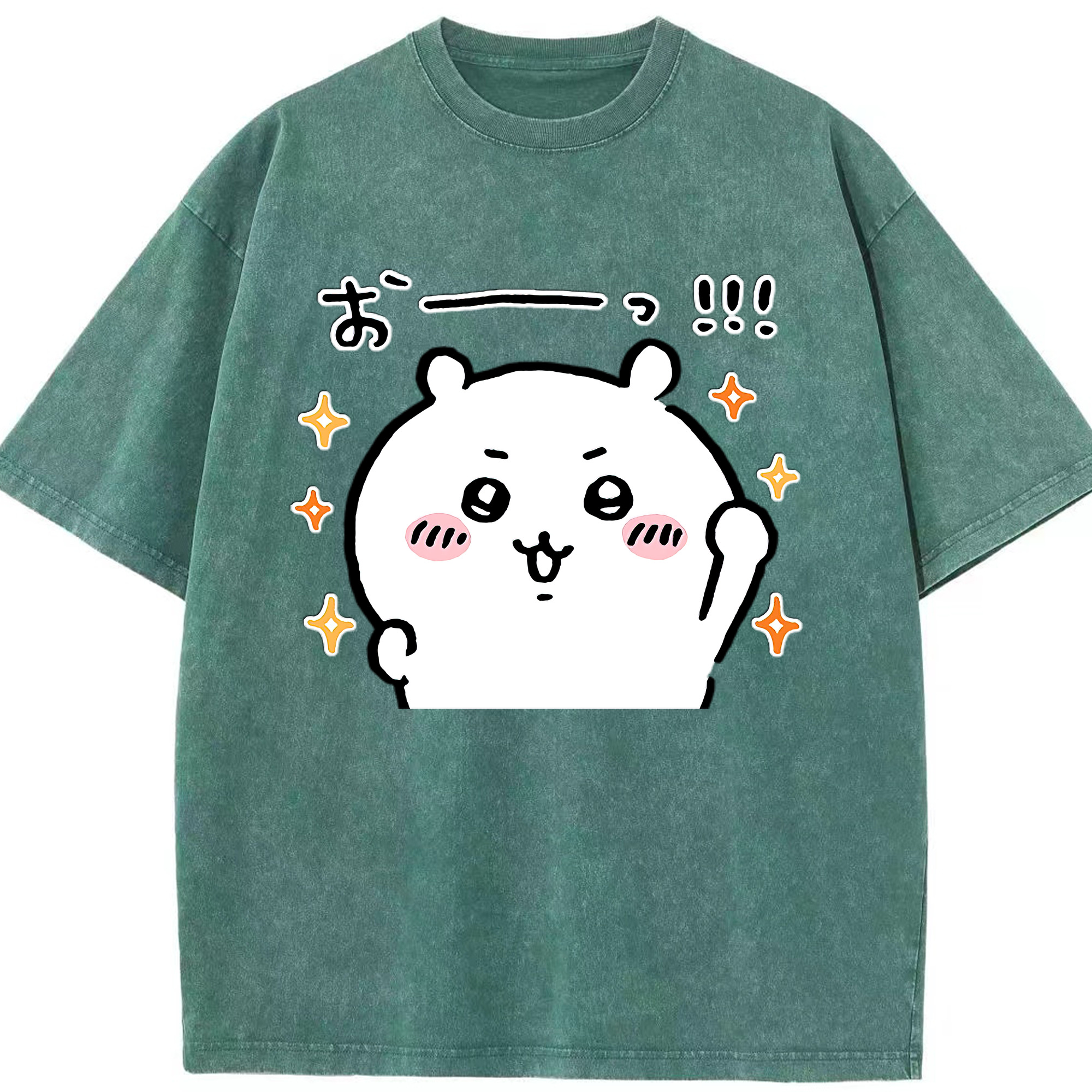（画像用） ちいかわ ちいかわ Chii-kawa chiikawa 綿100% ヴィンテージ風 半袖Tシャツ（フロントプリント）